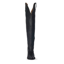 Load image into Gallery viewer, ELD1004 - Bota puntal canela crazy negro bordado negro
