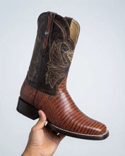 Load image into Gallery viewer, ELH1001 - Bota rodeo clon lizard café hule
