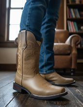 Cargar imagen en el visor de la galería, ELH1002 - Bota rodeo frontera crazy oro
