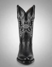 Cargar imagen en el visor de la galería, ELH1011 - Bota oval clon lizard negro
