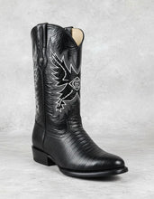 Cargar imagen en el visor de la galería, ELH1011 - Bota oval clon lizard negro
