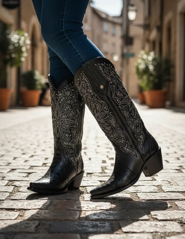 EP2002 - Bota puntal dama coco panza negro