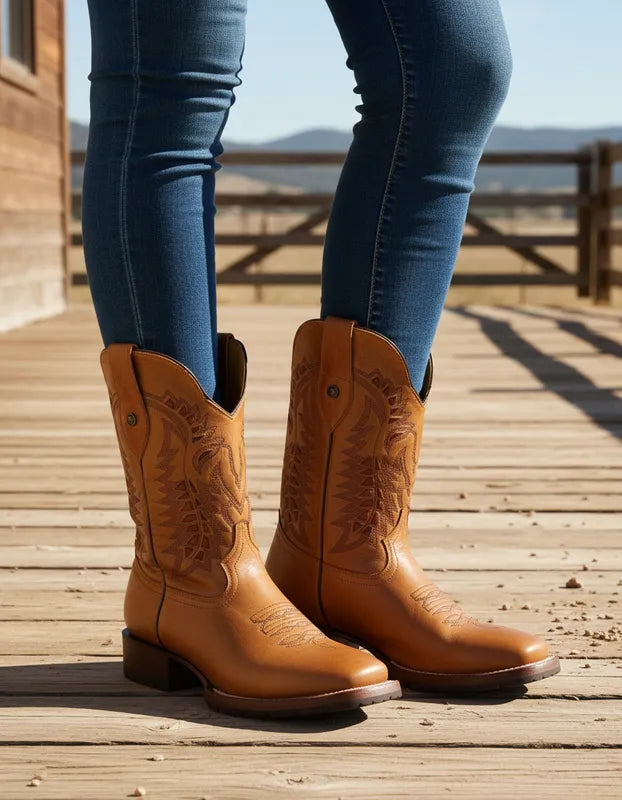 H1012 - Bota bulldog doble vida capuchino miel suela media vida tachón