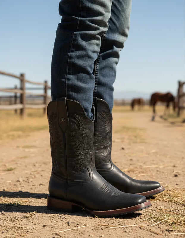 H1013 - Bota bulldog doble vida merlín negro suela media vida tachón