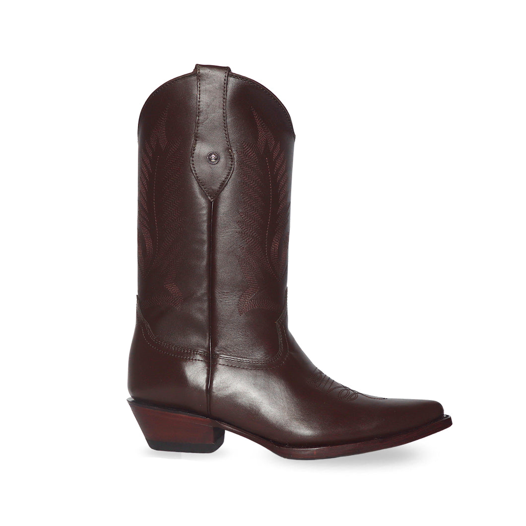 H1034 - Bota chihuahua cuero atanado café