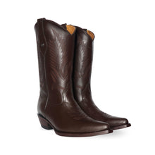 Load image into Gallery viewer, H1034 - Bota chihuahua cuero atanado café
