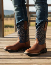 Cargar imagen en el visor de la galería, H1062 - Bota roper poliuretano crazy bronce/azul
