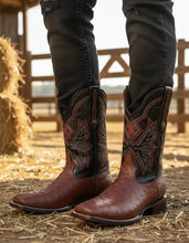 Load image into Gallery viewer, H2081 - Bota bulldog clon pitón café/barza café
