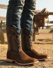 Load image into Gallery viewer, H2092 - Bota bulldog de pelo atigrado/barza café
