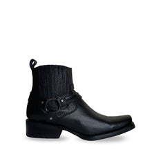Cargar imagen en el visor de la galería, H3001 - Botín vaquero trompa de puerco negro
