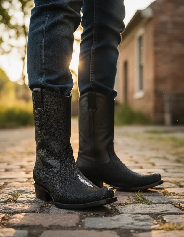 H3071 - Bota dubai casual clon mantarraya macho negro