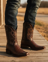 Load image into Gallery viewer, H3082 - Bota dubai casual clon lizard armadillo café
