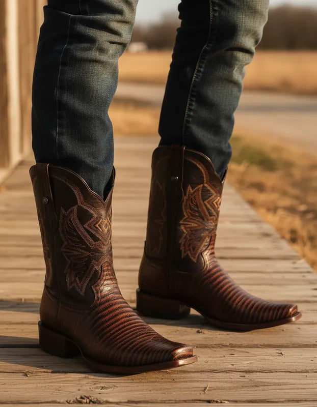 H3082 - Bota dubai casual clon lizard armadillo café