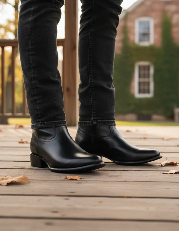 H3092 - Bota de vestir oval glasee negro