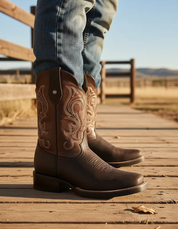 H5001 - Bota rodeo hule crazy choco/café