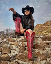 Cargar imagen en el visor de la galería, D3084 - Bota puntal alta águila desierto rojo
