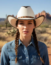 Cargar imagen en el visor de la galería, SELO2005 - Sombrero lona chihuahua vampiro café
