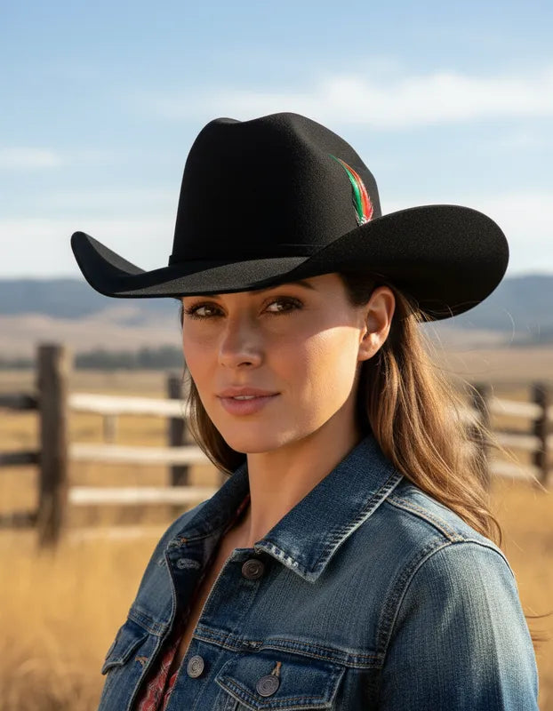 TEXPA4001 - Texana patrón negro 10x lana nacional