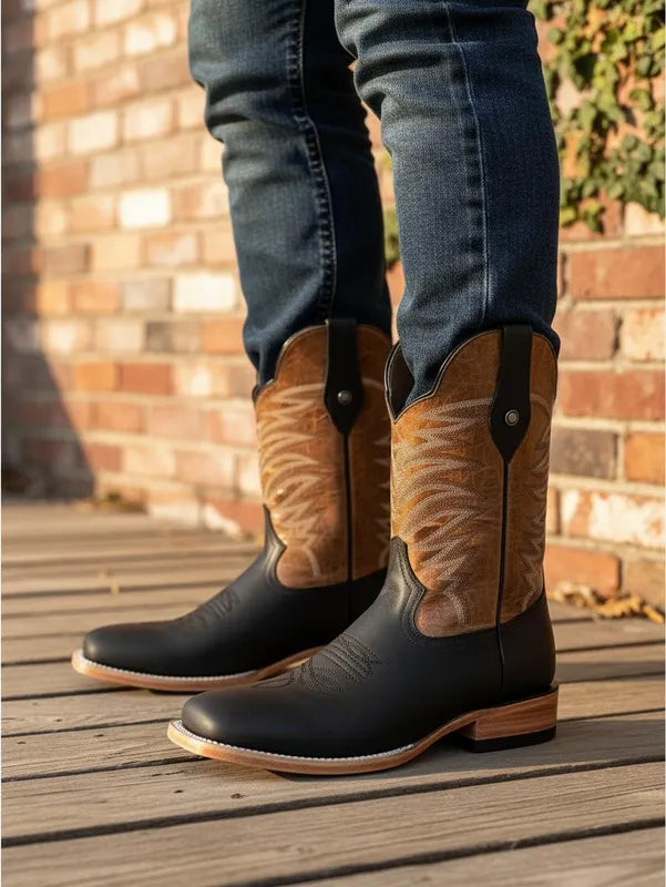 ELH1003 - Bota bulldog de cuero canela/crazy choco