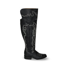 Cargar imagen en el visor de la galería, D5014 - Bota rodeo alta brasil negro pita
