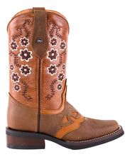 Cargar imagen en el visor de la galería, D4002 - Bota rodeo crazy oro/cajeta
