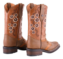 Cargar imagen en el visor de la galería, D4002 - Bota rodeo crazy oro/cajeta
