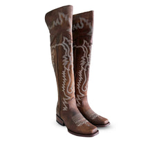 Cargar imagen en el visor de la galería, D5012 - Bota rodeo alta brasil arena pita
