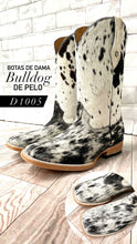 Load image into Gallery viewer, D1005 - Bota bulldog de pelo pinto negro
