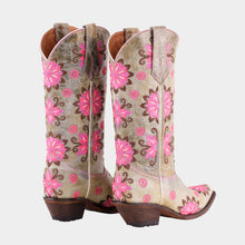 Load image into Gallery viewer, D2031 - Bota puntal de flores ostra fucsia
