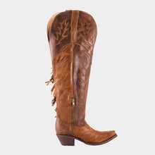 Cargar imagen en el visor de la galería, D2071 - Bota canela barbas jersey café
