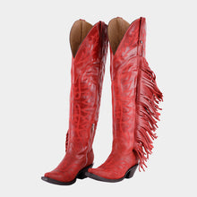 Load image into Gallery viewer, D2073 - Bota canela barbas jersey rojo
