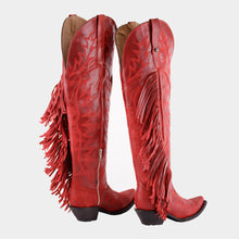Load image into Gallery viewer, D2073 - Bota canela barbas jersey rojo
