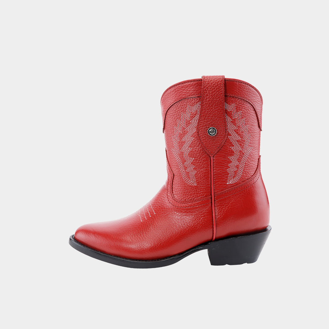 D3033 - Bota corta oval grizzly rojo