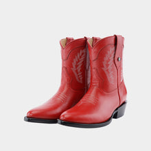 Cargar imagen en el visor de la galería, D3033 - Bota corta oval grizzly rojo
