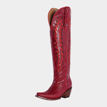 Load image into Gallery viewer, D3052 - Bota puntal canelita jersey rojo
