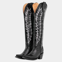 Load image into Gallery viewer, D3054 - Bota puntal canelita jersey negro
