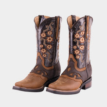 Load image into Gallery viewer, D4001 - Bota rodeo antifaz de hule crazy tang/choco
