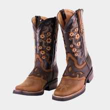 Load image into Gallery viewer, D4001 - Bota rodeo antifaz de hule crazy tang/choco

