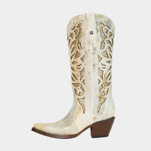 Load image into Gallery viewer, D4012 - Bota puntal láser con estoperoles desierto hueso
