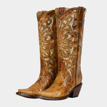 Load image into Gallery viewer, D4014 - Bota puntal láser con estoperoles desierto miel
