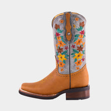 Load image into Gallery viewer, D6001 - Bota rodeo de hule floter tang/gris
