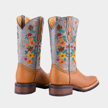 Load image into Gallery viewer, D6001 - Bota rodeo de hule floter tang/gris
