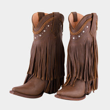 Load image into Gallery viewer, D7006 - Bota puntal de barbas floter choco canela

