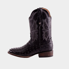 Load image into Gallery viewer, EB1001 - Bota bulldog avestruz negro exótico
