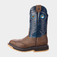 Cargar imagen en el visor de la galería, H1053 - Bota casco de acero cuello toro órix/azul
