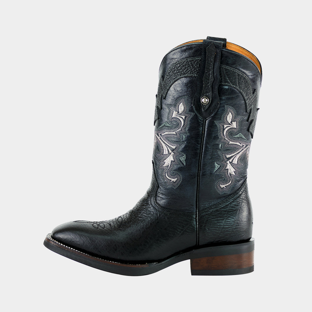 H3002 - Bota española de hule búfalo negro/negro