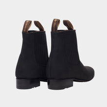 Load image into Gallery viewer, U1005 - Botín charro de cuero nubuck negro
