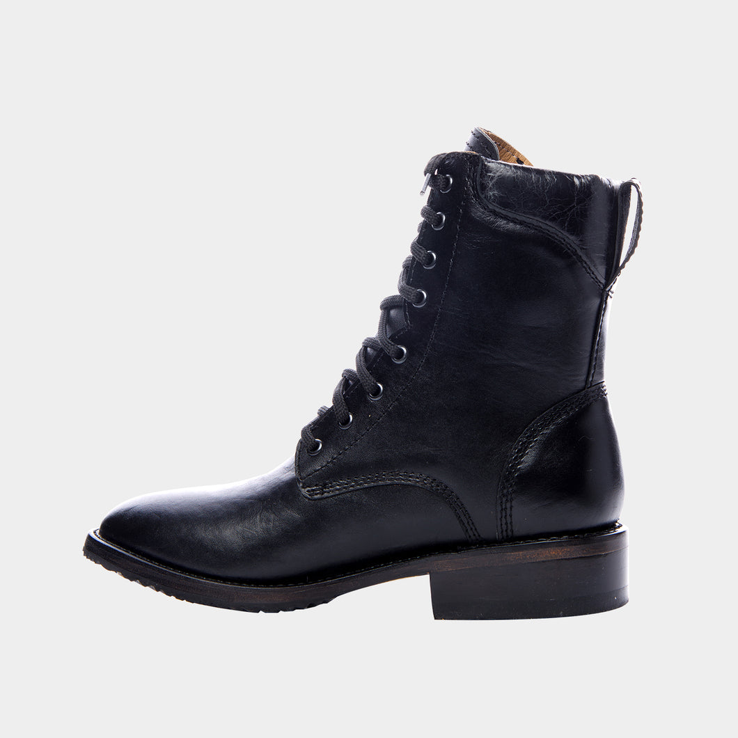 U9003 - Bota casual cuero/hule atanado negro